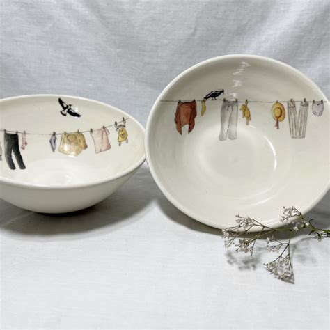 Washing Day Series Soup Bowls Town Country Gallery Yarragon