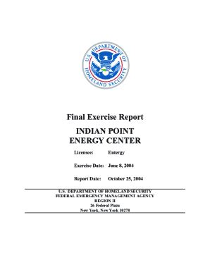 Fillable Online Fema Final Exercise Report Ipec Fax Email