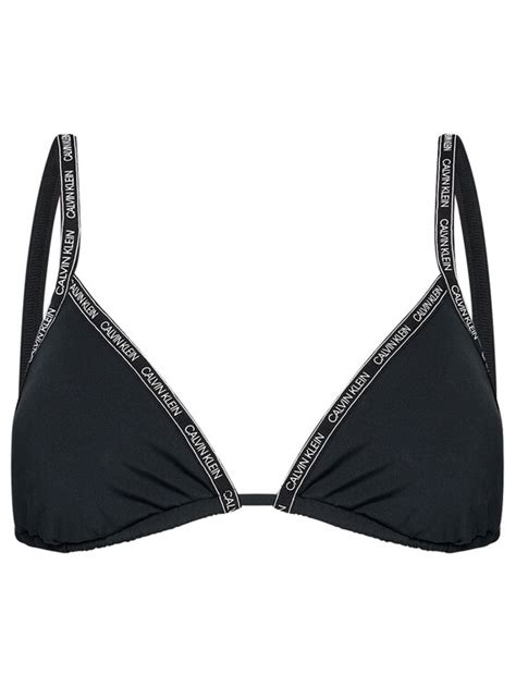 Calvin Klein Swimwear Bikini Oberteil Triangle KW0KW01272 Schwarz