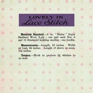 S Pretty Pussy Bow Jumper With Belt PDF Knitting Pattern Bust