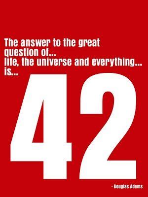 Hitchhiker S Guide To The Galaxy The Answer To The Great Question Of