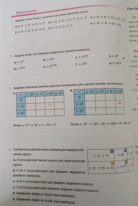 Al T Rmalar Tai A A Da Verilen Tekrarl Arp Mlar Sl Ifade