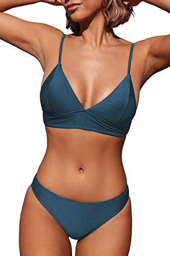 CUPSHE Women S Bikini Set Sexy Lace Up Triangle Bikini Two Piece