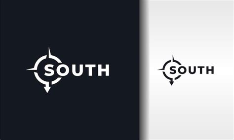 Premium Vector | Letter s south compass text logo