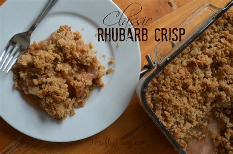 Easy Classic Rhubarb Crisp Recipe Thrifty Jinxy