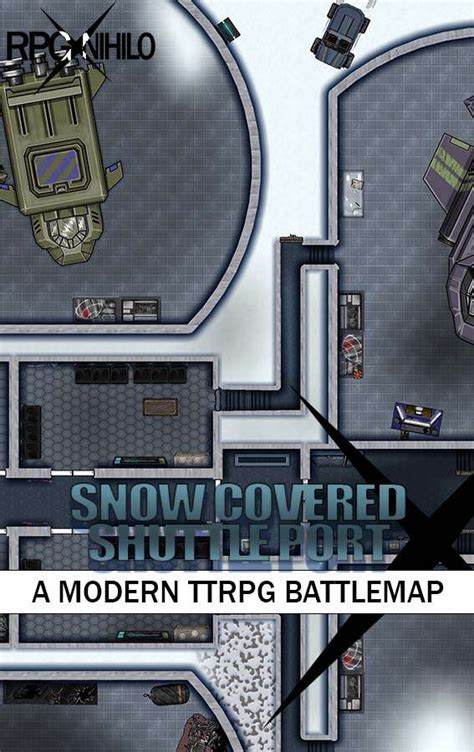 Snow Covered Shuttle Port 39x40in Modern Battle Map Ct Nihilo