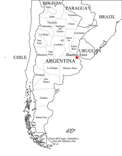 Mapa Politico De Argentina Para Imprimir