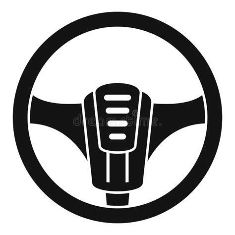 Car Steering Wheel Icon Outline Style Stock Vector Illustration Of