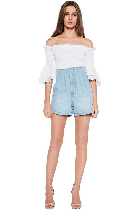 Wide Leg Short Ladies Denim And Shorts Bardot