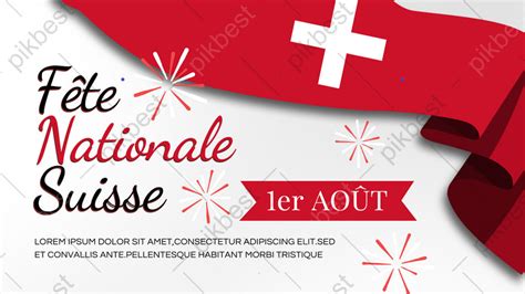 Swiss National Day With Fireworks Publicity Template | PSD Free ...