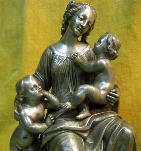 Proantic Vierge Et L Enfant Et Saint Jean Baptiste Bronze St Xviii Me