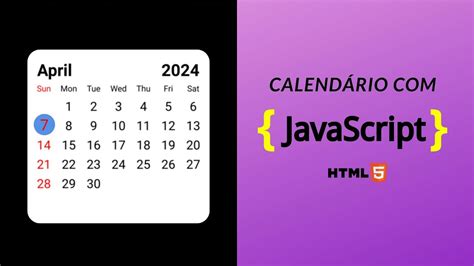 Como Fazer Um Calend Rio Html Css E Javascript Youtube