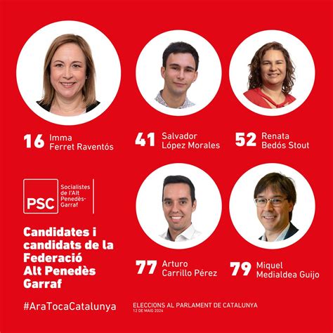 Amplia Representación Del Alt Penedès Y El Garraf En La Candidatura Del