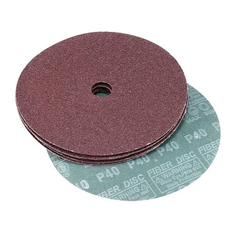 7 X 7 8 Aluminum Oxide Resin Fiber Discs 40 Grit Center Hole Sanding