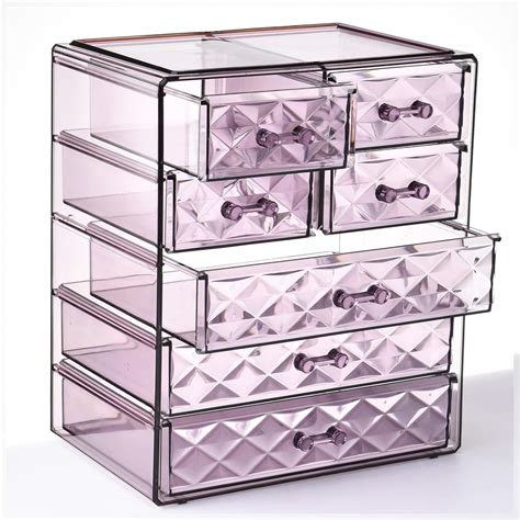 Amazon COMVTUPY Acrylic Clear Large Makeup Organizer Jewelry