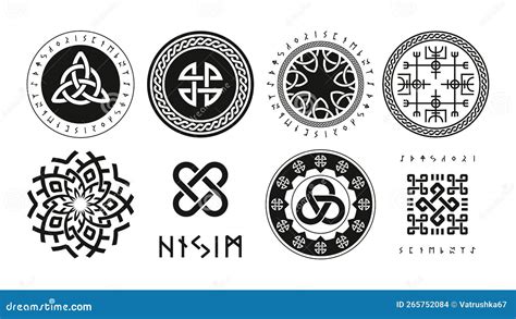 Norse Runic Logo Scandinavian Pagan Esoteric Religion Symbols Viking