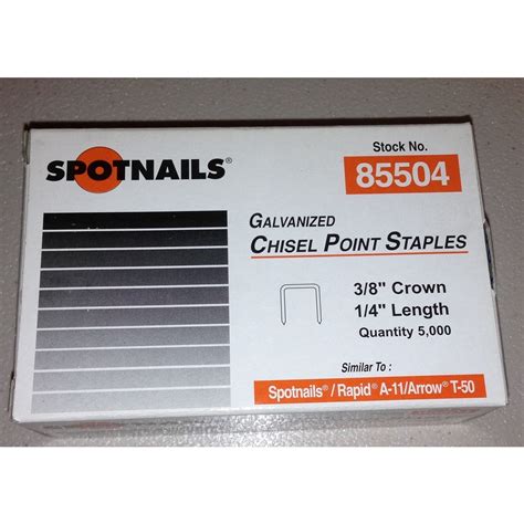 Spotnails Length X Crown Width A T Ga Staples