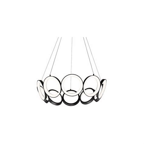 Kuzco Ch Bk Oros Contemporary Black Led Chandelier Lamp Kuz