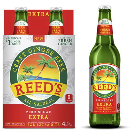 Reeds Ginger Brew Extra 12 Oz Bottle 4 Pack