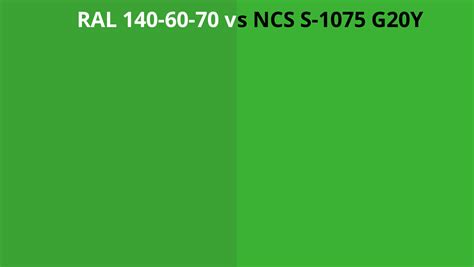 RAL 140 60 70 Vs NCS S 1075 G20Y RAL Colour Chart UK