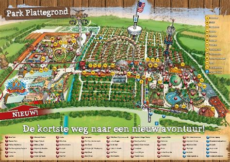 Plattegrond Attractiepark Slagharen Rides