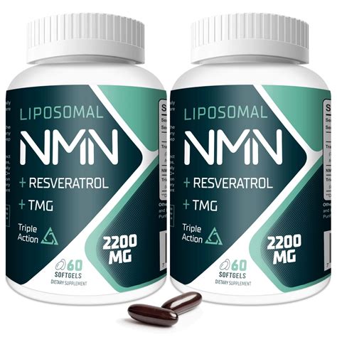 Buy Liposomal Nmn Trans Resveratrol Tmg Supplements Mg Softgel