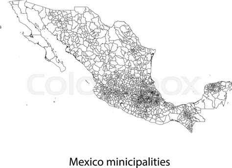 Detailed Vector Maps Of Mexico Stock Vector Colourbox