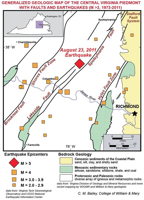 Virginia Fault Line Map Conny Diannne