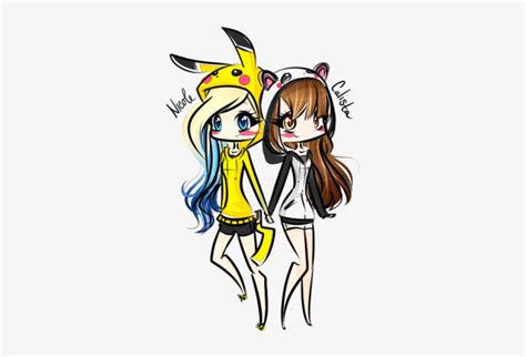 Best Friends Forever Chibi Image Transparent - Bff Drawings - 500x500 PNG Download - PNGkit