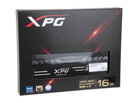 XPG GAMMIX D10 16GB (2 x 8GB) DDR4 3200 (PC4 25600) Desktop Memory ...