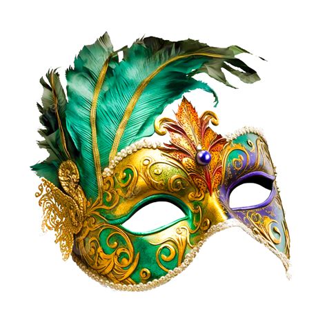 Máscara De Carnaval Con Decoración Colorida PNG Máscara De Carnaval