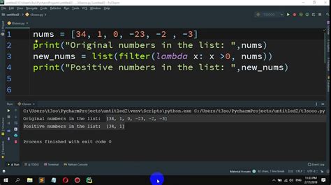 How To Print Positive Numbers In A List In Python Youtube