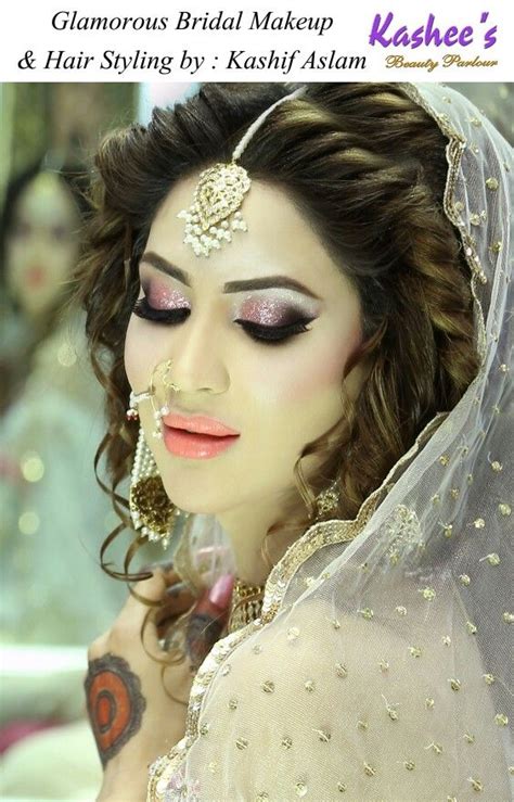 Glamorous Makeup N Hairstyling By Kashif Aslam At Kashees Beauty Parlour Bridal Hair And