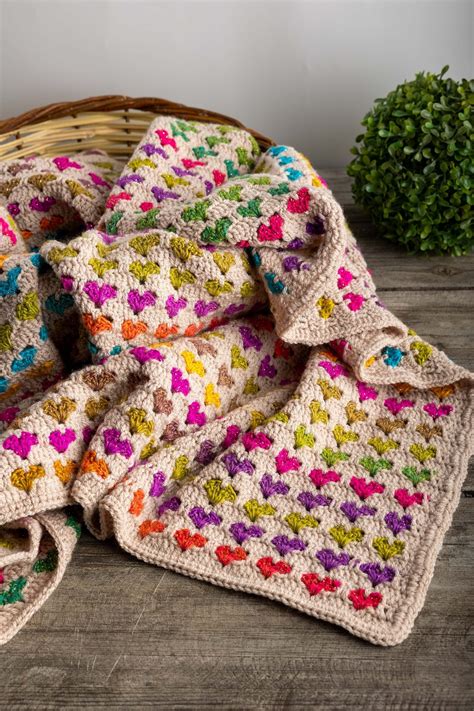 Crochet Blanket Pattern Heart Baby Blanket Pattern Easy Valentines