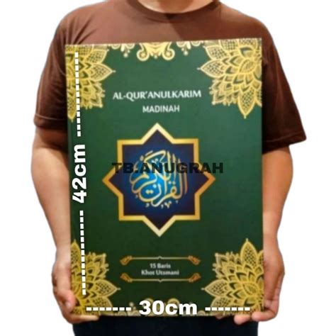 Jual AL QURAN MADINAH UKURAN JUMBO A3 KHAT UTSMANI 15 BARIS NUR ALAM