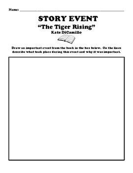 The Tiger Rising Kate DiCamillo EVENT DRAWING WORKSHEET TPT