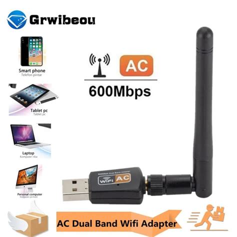 Wi-Fi-адаптер Двухдиапазонный USB-адаптер Wi-Fi со скоростью 600 Мбит/с ...