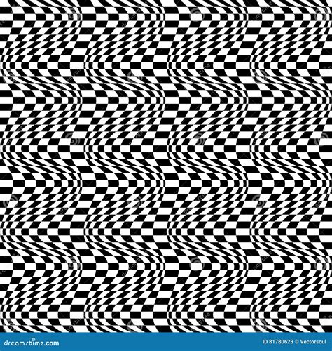 Checkered Patterns With Distortion Deformation Effect Repeat Stock