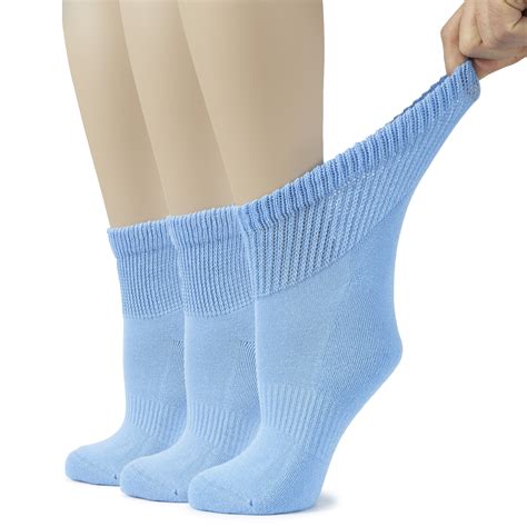 Hugh Ugoli Womens Cotton Diabetic Ankle Socks Wide Loose And Stretchy