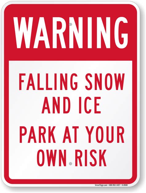 Ice And Snow Warning Signs