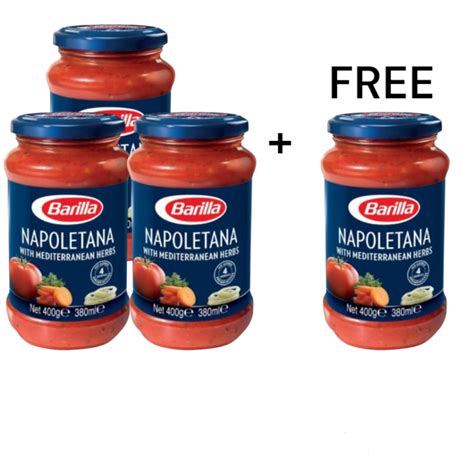 Buy 3 Get 1 FREE Barilla Napoletana Pasta Sauce With Italian Tomato And