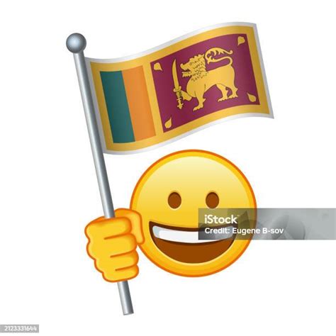 Emoji With Sri Lanka Flag Large Size Of Yellow Emoji Smile Stock ...