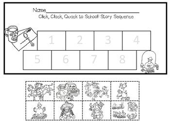 Click Clack Quack To School Story Sequence By MrsPoncesTk TPT