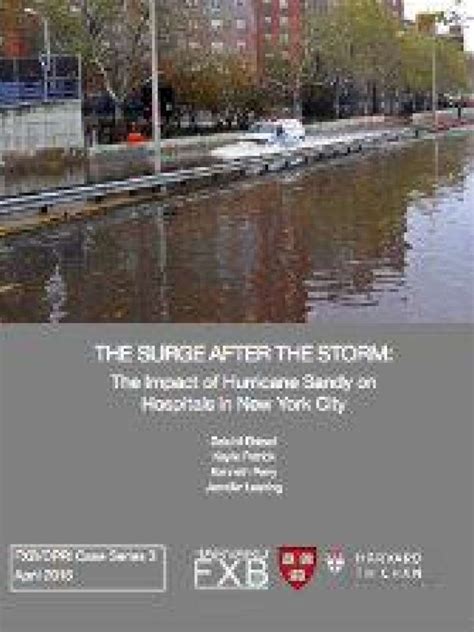 The Surge After The Storm The Impact Of Hurricane Sandy On Hospitals In New York City