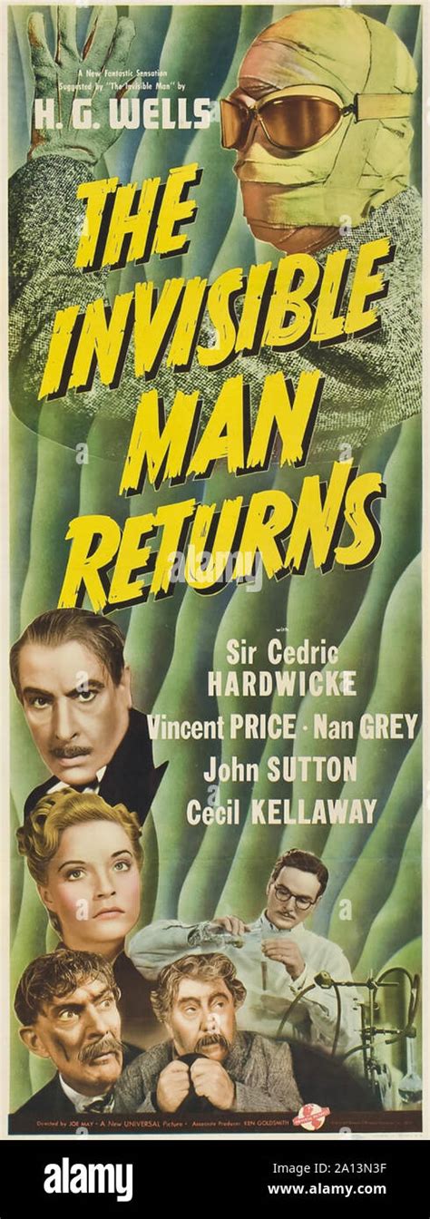 The Invisible Man Returns 1940 Universal Pictures Film Stock Photo Alamy