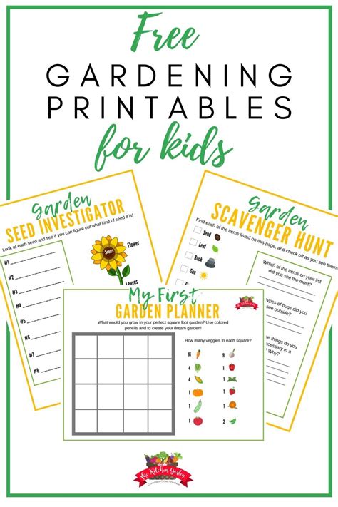 Printable Garden Activity Sheets For Kids