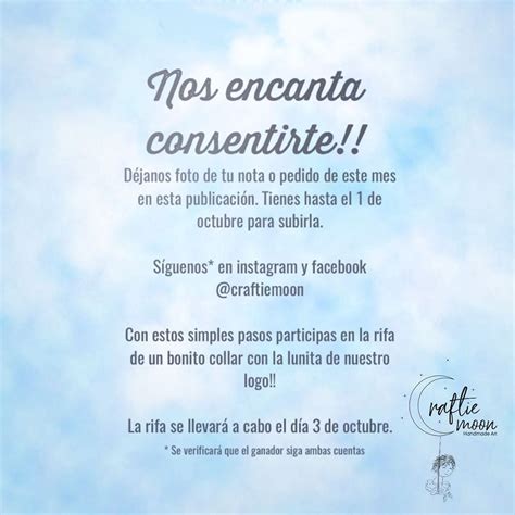 Craftie Moon On Instagram Rifa De Septiembre En Craftie Moon