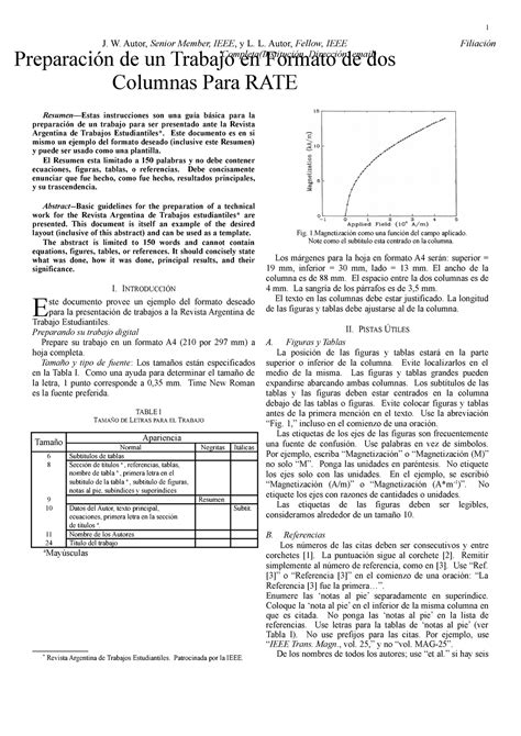 Plantilla Para Desarrollar El Formato IEEE Sistemas Automotrices