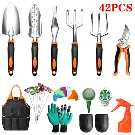 Garden Tool Set Stainless Steel Heavy Duty Gardening Tool Set 42pcs