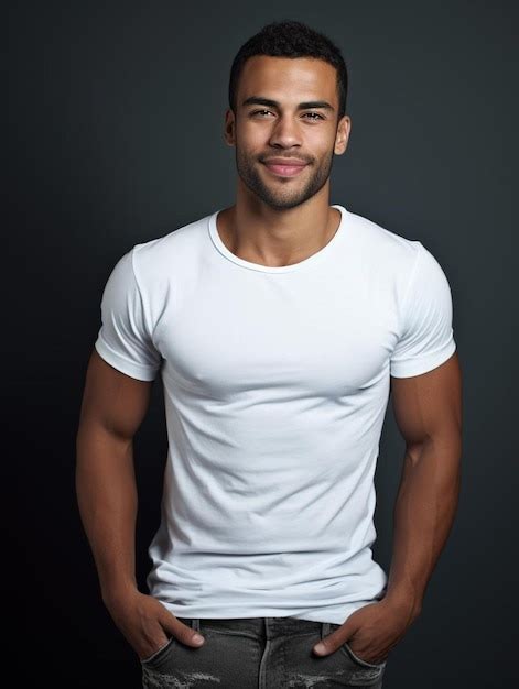 Un Hombre Con Una Camisa Blanca Que Dice Es Un Tipo Guapo Foto Premium